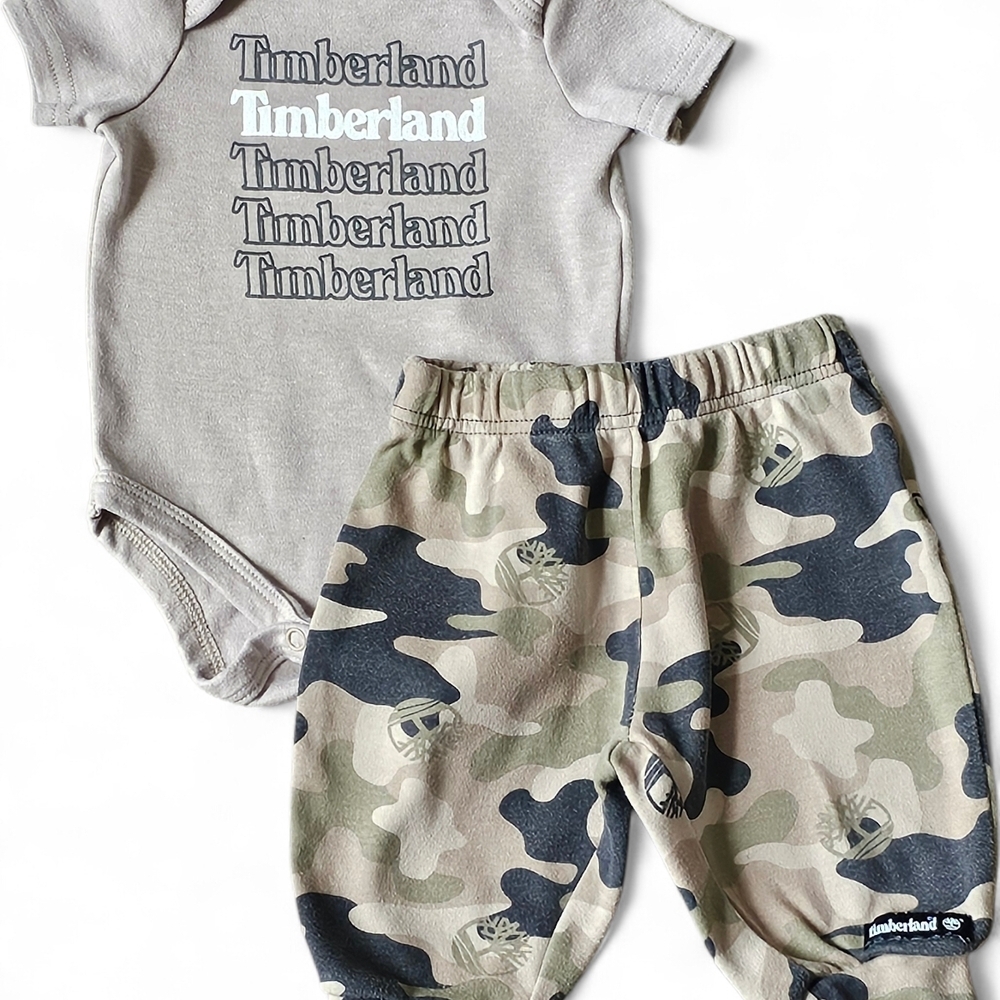 Timberland Baby Camo 2 Piece Set Size 0–3M
